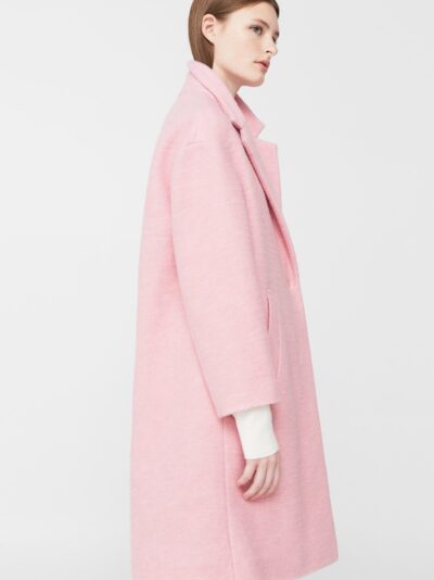 Pink wool coat